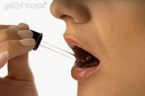 dropper in mouth
